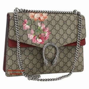 Gucci Floral Beige and Red Shoulder Bag